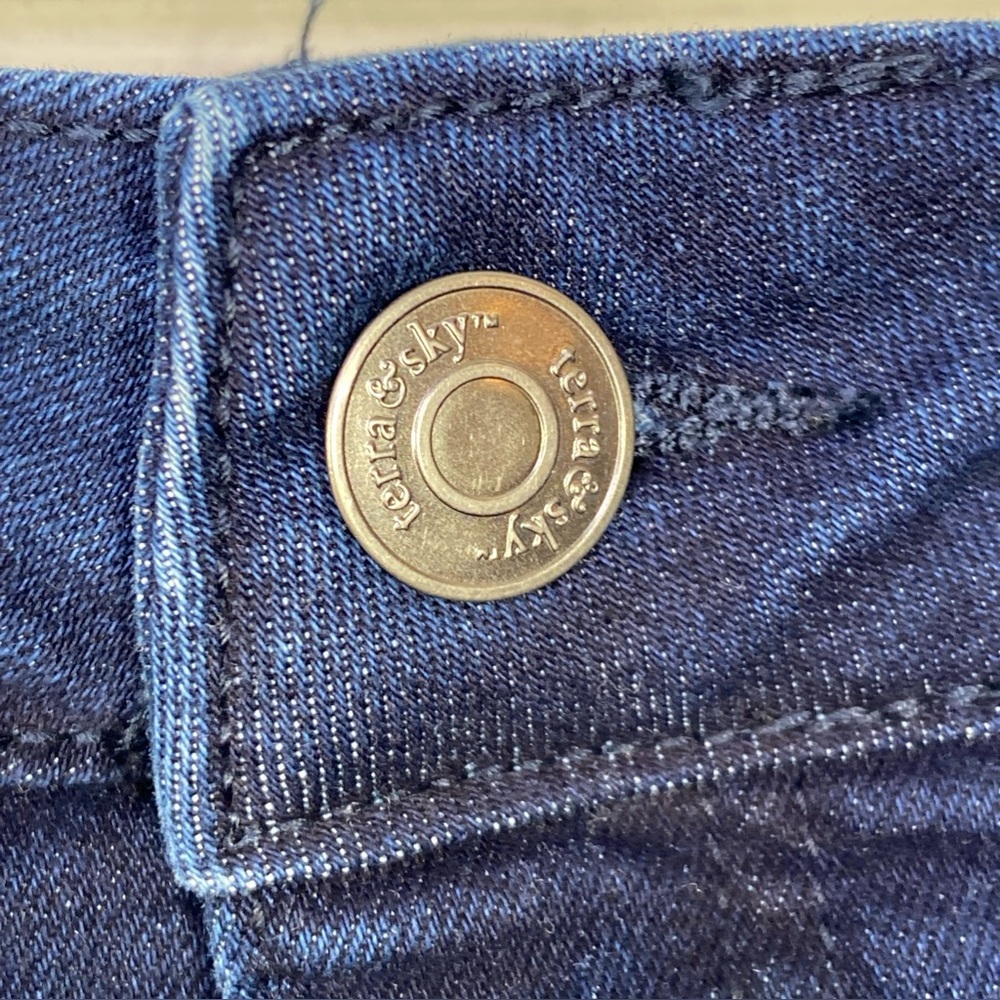 Terra & Sky Women's Size 22W Jean Shorts 5-Pocket Design - Picture 3 of 5